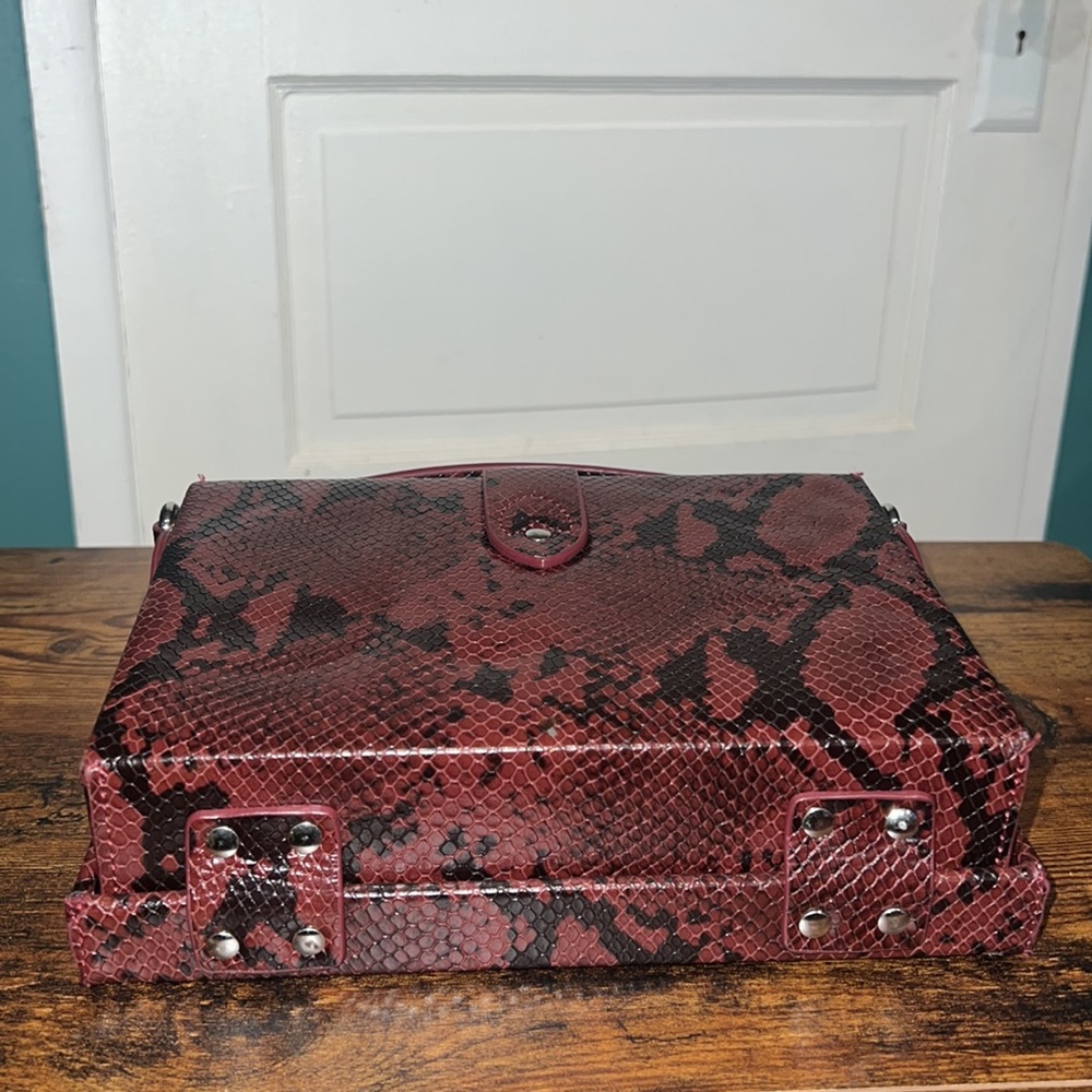 Zara Basic Python Train-Case Purse - image 4